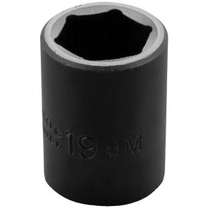 PROTO Impact Socket: 1/2" Drive, 19mm Socket, Hex Drive J7419M