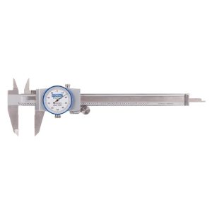 FOWLER Dial Caliper: 6", 0.001000" Graduation, 0.1" per Revolution, +/-0.0010" Accuracy, Stainless Steel Jaws 52-008-706-0