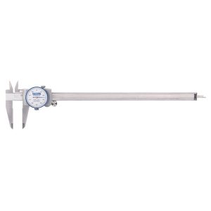 FOWLER Dial Caliper: 12", 0.001000" Graduation, 0.1" per Revolution, +/-0.0020" Accuracy, Stainless Steel Jaws 52-008-712-0