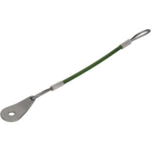 JERGENS 6" Long, Stainless Steel Cable Loop & Tab with Hole End, Quick Release Pin Lanyard 890056Q