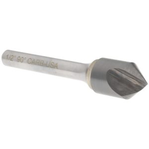 ATRAX Countersink: 1/2" Head Dia, 90.00 deg Included Angle, 1 Flute, Solid Carbide, Right Hand Cut 331-006070