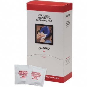 ALLEGRO Facepiece Alcohol Wipe: Non-Woven Cloth, Use with Rubber Respirator Facepieces 1001
