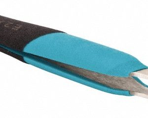 EREM Ergonomic Tweezer: 2A-SA, Flat & Round Precision, Round Tip, 5-1/2" OAL E2ASA