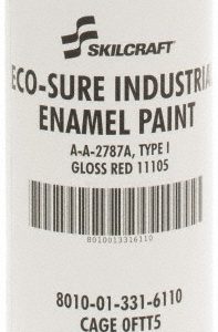 ABILITYONE Enamel Spray Paint: Red, Gloss, 11 oz 8010013316110