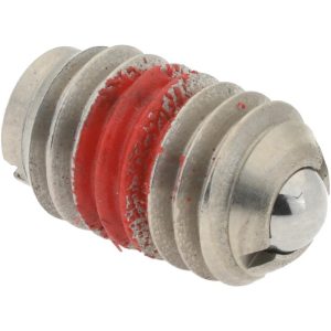 GIBRALTAR Threaded Ball Plunger: 3/8-16, 0.187" Ball Dia, 5/8" Body Length, 0.048" Max Ball Reach 10112-G