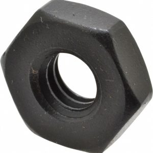 GIBRALTAR Jam Nut: 1/4-20, Grade 2 Alloy Steel, Black Oxide Finish 42201G