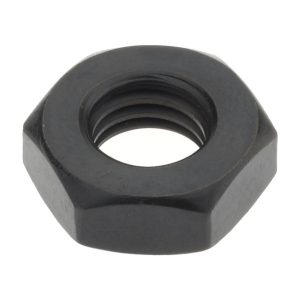 GIBRALTAR Jam Nut: 1/2-13, Grade 2 Alloy Steel, Black Oxide Finish 42205G