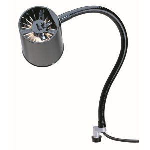 MOFFATT PRODUCTS INC. Task Light: Halogen & Incandescent, 24" Reach, Gooseneck Arm, Coupler, Black 95041