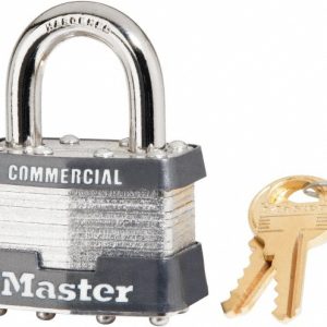 MASTER LOCK Padlock: Steel, Keyed Different, 1-3/4" Wide 81