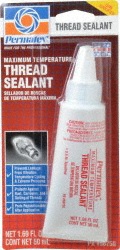 PERMATEX Threadlocker: White, Paste, 50 mL, Tube 56750