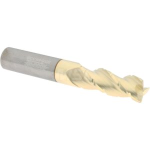 ACCUPRO Roughing & Finishing End Mill: 3/8" Dia, 3 Flutes, Square End, Chipbreaker, Solid Carbide 2500476