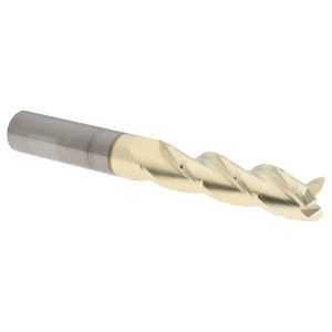 ACCUPRO Roughing & Finishing End Mill: 5/8" Dia, 3 Flutes, Square End, Chipbreaker, Solid Carbide 2500481