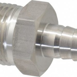 HAM-LET Pipe Hose Connector: 3/8 x 1/2" Fitting, 316 Stainless Steel 3001305