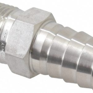 HAM-LET Pipe Hose Connector: 1/2 x 3/8" Fitting, 316 Stainless Steel 3001307