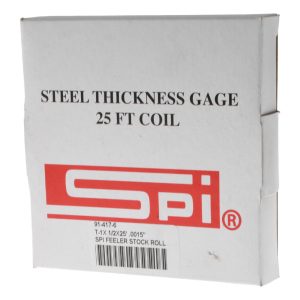 SPI Feeler Stock Roll: 0.0015" Thick, 1/2" Wide, 25' Long, High Carbon Steel 91-417-6
