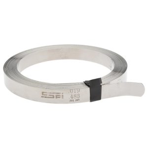 SPI Feeler Stock Roll: 0.019" Thick, 1/2" Wide, 25' Long, High Carbon Steel 91-436-6