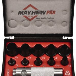 MAYHEW Hollow Punch Set: 11 Pc, 0.125 to 0.75" 66008