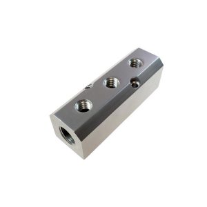 COILHOSE PNEUMATICS Manifold: 1/2" Inlet, 1/4" Outlet, 2 Inlet Ports, 3 Outlet Ports, 4-3/4" OAL, 1-37/64" OAW, 1.58" OAH 3034