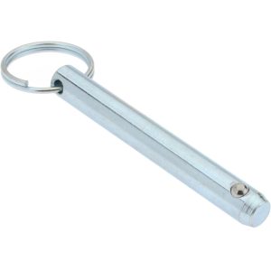 GIBRALTAR 3/8" Pin Dia, 2-7/8" Long, Zinc Plated Steel Ball Lock Hitch Pin mqr-1142