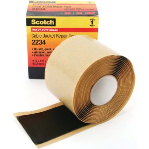 3M Electrical Tape: 2" Wide, 6' Long, 60 mil Thick, Black 7000006227