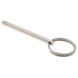 GIBRALTAR 3/16" Pin Dia, 2-3/16" Long, Zinc Plated Stainless Steel Ball Lock Hitch Pin mrq-ss-1017