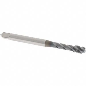 OSG Spiral Flute Tap: M5x0.80 Metric Coarse, 3 Flutes, Modified Bottoming, 6H Class of Fit, Vanadium High Speed Steel, TICN Coated 1755708