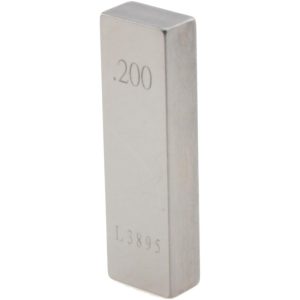 VALUE COLLECTION Rectangle Steel Gage Block: 0.2", Grade AS-1 630-33206