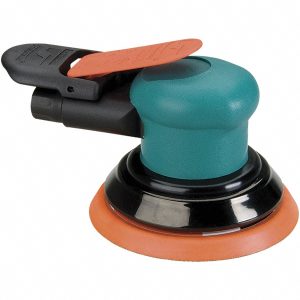 DYNABRADE Air Orbital Sander: Round, 5" Pad, 12,000 OPM 59005