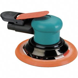 DYNABRADE Air Orbital Sander: Round, 6" Pad, 12,000 OPM 59010