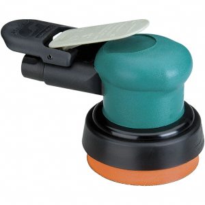 DYNABRADE Air Orbital Sander: Round, 3-1/2" Pad, 12,000 OPM 59015
