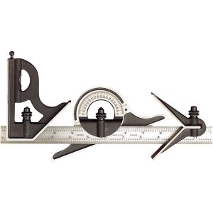 STARRETT 4 Piece, 12" Combination Square Set 50043