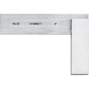 STARRETT 3" Blade Length, 2-3/8" Base Length Steel Square 50130