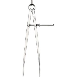 STARRETT 12 Inch Leg, Spring Joint, Steel, Polished, Divider 50384