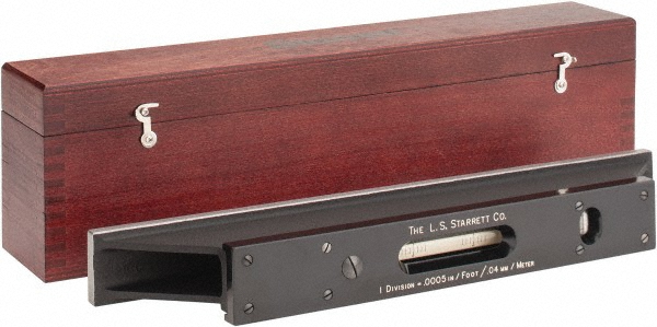 STARRETT Precision Level: Master Precision, 0.0005" Sensitivity Per 10" 50719