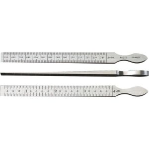STARRETT 0.01 to 0.15 Inch Measurement, 1 Leaf Taper Gage 51292