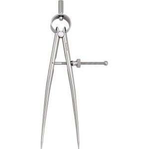 STARRETT 6 Inch Leg, Spring Joint, Ground Steel, Polished, Divider 51311