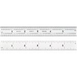 STARRETT Steel Rule: 6" OAL, 4R Graduation, Rigid, 3/4" OAW 52645