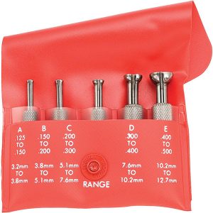 STARRETT 1/8 to 1/2 Inch Measurement, Small Hole Gage Set 53081