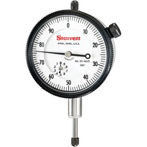STARRETT Dial Drop Indicator: 0.5000" Max Measurement, 0-100 Dial Reading 53293