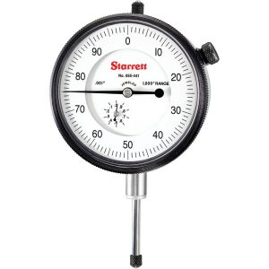 STARRETT Dial Drop Indicator: 1.0000" Max Measurement, 0-100 Dial Reading 53613