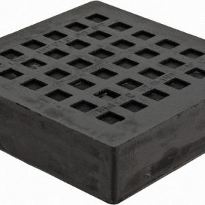 MASON IND. 4" Long x 4" Wide x 1" Thick, Rubber, Machinery Leveling Pad & Mat BBNR4X4