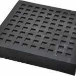 MASON IND. 6" Long x 6" Wide x 1" Thick, Rubber, Machinery Leveling Pad & Mat BBNR6X6