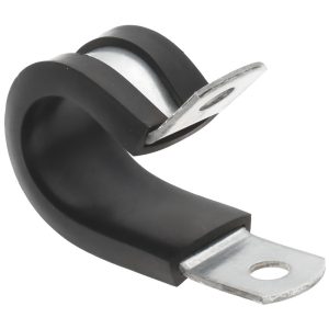 STAR TECHNOLOGIES, LLC Cushion Clamp: 5/8" Pipe, Galvanized Steel & Silicone Cushion, Black STAR-GS-10E