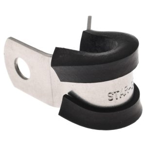 STAR TECHNOLOGIES, LLC Cushion Clamp: 1/4" Pipe, Stainless Steel, Black STAR-SS-4E