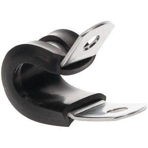 STAR TECHNOLOGIES, LLC Cushion Clamp: 3/8" Pipe, Stainless Steel, Blue & Silver STAR-SS-6E