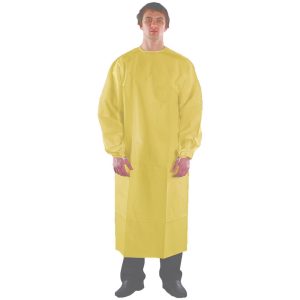 ANSELL Disposable & Chemical Resistant Aprons; Garment Style: Gown ; Garment Type: Chemical-Resistant ; Garment Length (Inch): 83 ; Garment Width (Inch): 55 ; Material: Polypropylene Blend ; Closure Type: Hook & Loop YY23-B-92-214-09