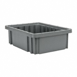 QUANTUM STORAGE Polypropylene Dividable Storage Tote: 50 lb Capacity DG91035GY