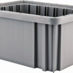 QUANTUM STORAGE Polypropylene Dividable Storage Tote: 50 lb Capacity DG91050GY