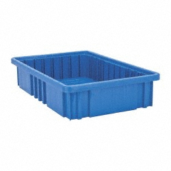 QUANTUM STORAGE Polypropylene Dividable Storage Tote: 75 lb Capacity DG92035BL