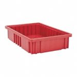 QUANTUM STORAGE Polypropylene Dividable Storage Tote: 75 lb Capacity DG92035RD